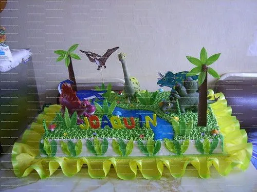Endulzarte ♥☺: ☺ Dinosaurs cake - Torta Dinosaurios ☺