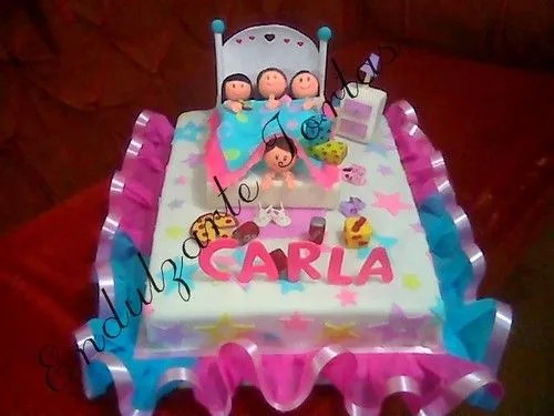 Endulzarte ♥☺: ☺ Torta pijamada - slumber party cake ☺