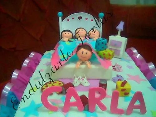 Endulzarte ♥☺: ☺ Torta pijamada - slumber party cake ☺