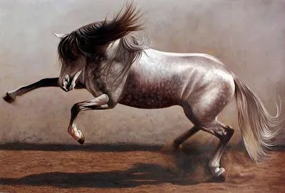 Energía, Óleo Sobre Lienzo. Walter Zuluaga. Pintor Colombiano. Arte Realista en Caballos. Caballos Colombianos.