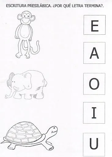 FICHAS PREESCOLARES, ESCRITURA PRESILÁBICA | Educación Preescolar