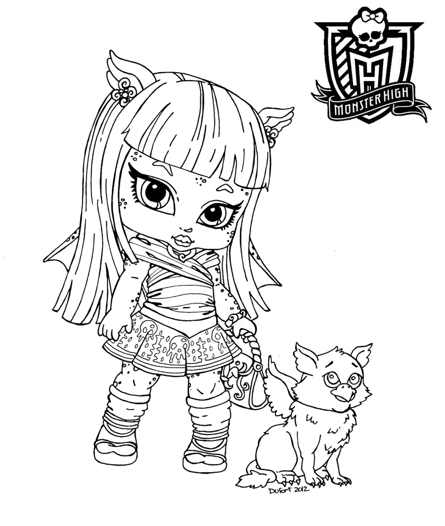 Dibujos para pintar de Rochelle Goyle Monster High ~ JUEGOS ... Dibujos para pintar de Rochelle Goyle Monster High ~ JUEGOS ...