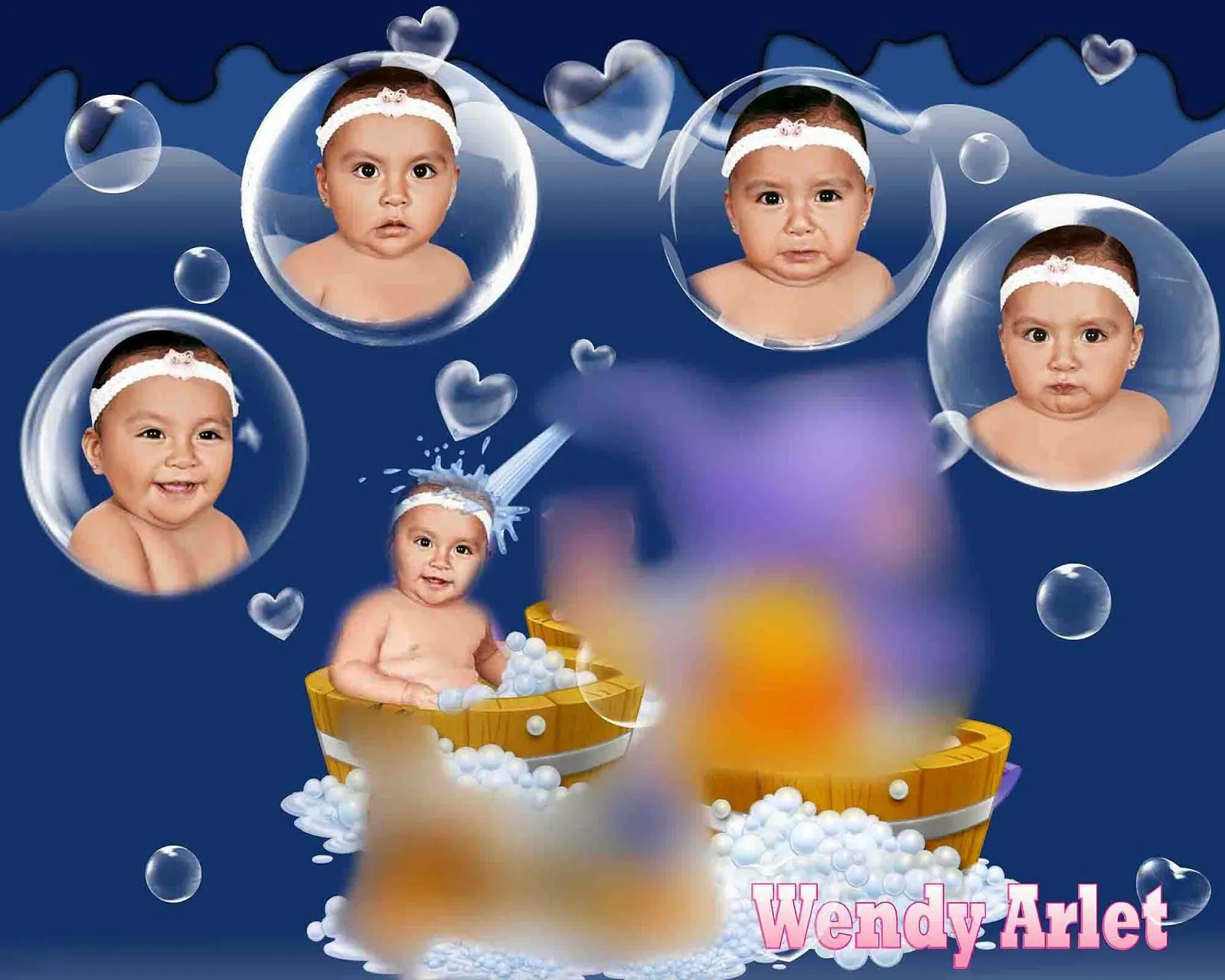 Caritas para bebes - Plantillas para Photoshop 2014