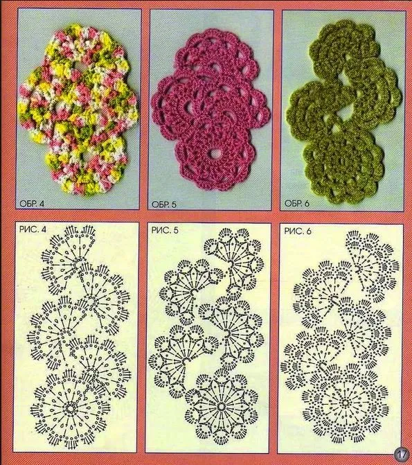 3 patrones de puntillas crochet | Crochet y Dos agujas