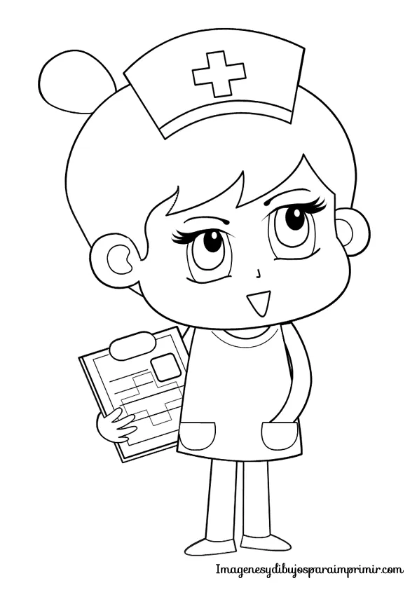 Dibujos de enfermeras para colorear