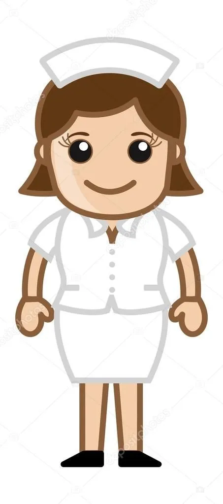 Enfermera sonriendo - médico vector personaje de dibujos animados ...