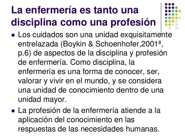 La enfermería como cuidado