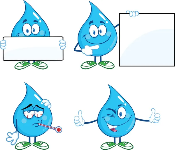 Enfriadores de agua caída de dibujos animados personajes — Foto ... Enfriadores de agua caída de dibujos animados personajes — Foto ...