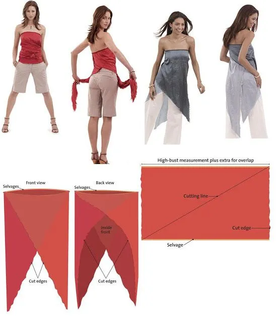 enrHedando: Como hacer y ponerse Vestidos Multiusos Patrones ...