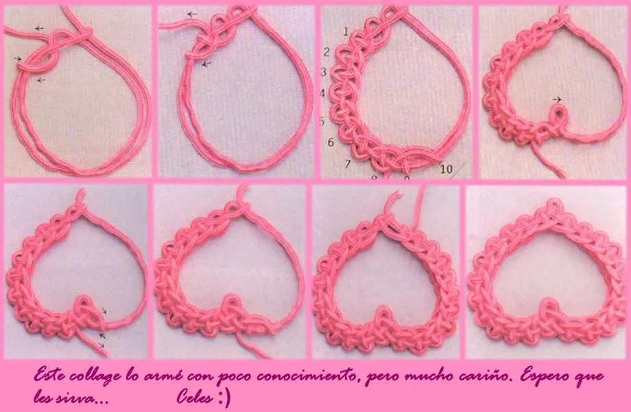 enrHedando: Como hacer 3 Pulseras Corazon de Macrame