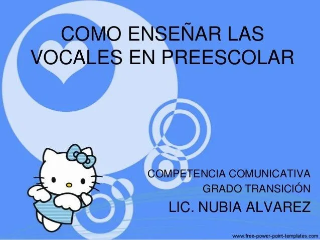 Como enseñar las vocales en preescolar