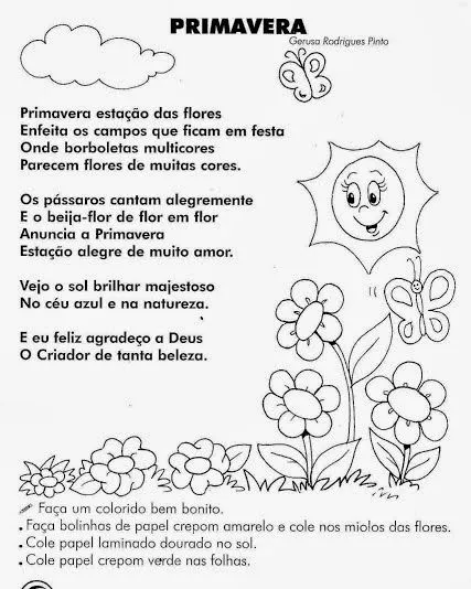 Ensinando com Carinho: Poesias da Primavera