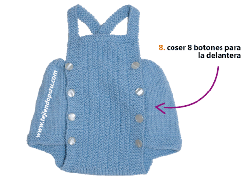 Enterizo o mameluco para bebe - Tejiendo Perú