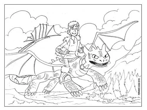 Como entrenar a tu dragon para colorear - Imagui