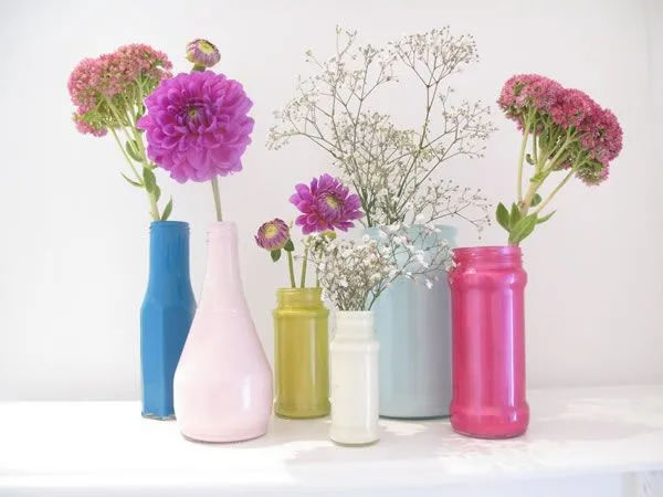 De envase de vidrio a jarrón decorado - Guía de MANUALIDADES De envase de vidrio a jarrón decorado - Guía de MANUALIDADES