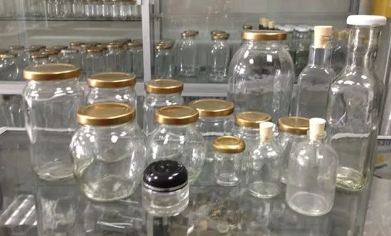 ENVASES DE VIDRIO para conservas, dulces, etc.