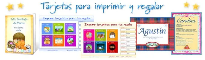Tarjetas de regalo para imprimir - Imagui