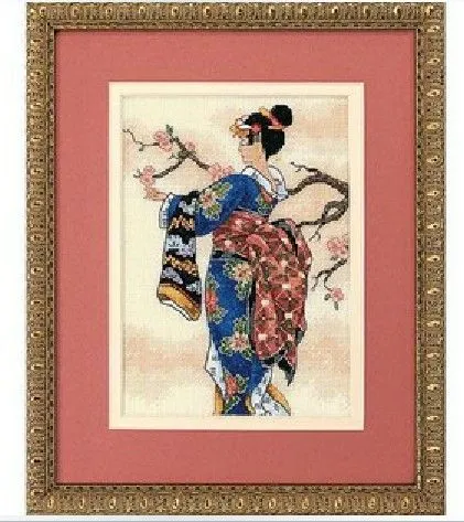 Envío de la alta calidad de punto de cruz Geisha japonesa en ...