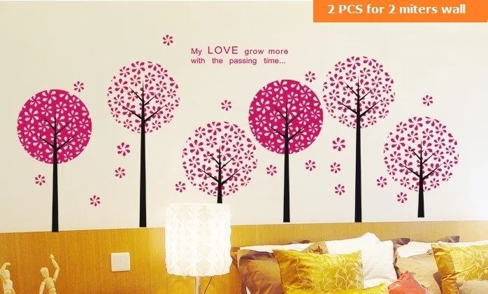 Envío gratis Cherry Blossom House decoración etiqueta de la pared ...