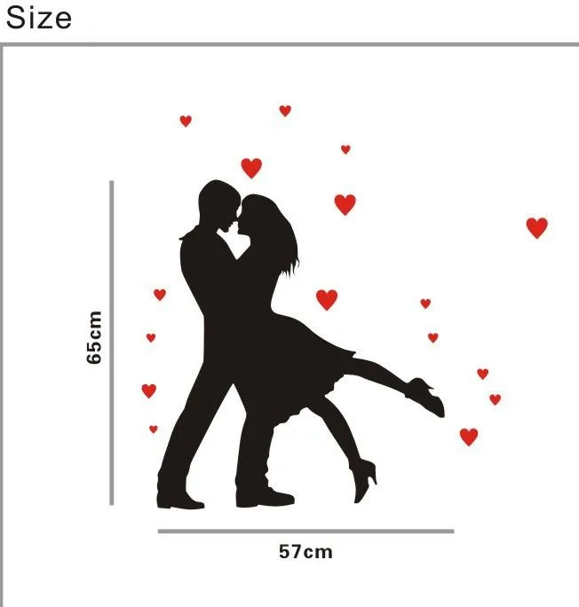 Envío gratis pareja besándose amantes de la danza Wall Art ...