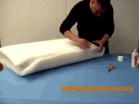 Cómo envolver con fibra un almohadón de sofá o tresillo - YouTube Cómo envolver con fibra un almohadón de sofá o tresillo - YouTube