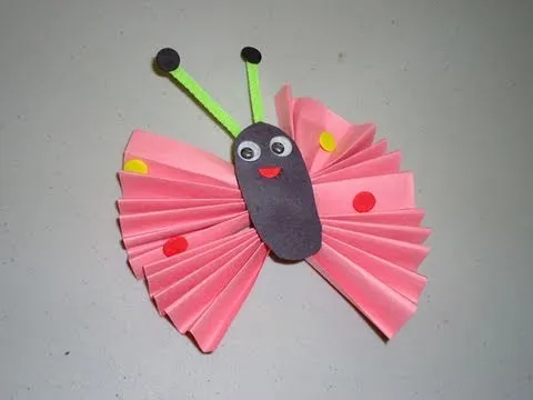 Episodio #569- Cómo hacer una mariposa con papel de construccion ...
