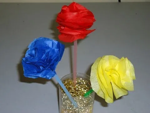 Episodio #571- Cómo hacer flores de colores con papel de china ... Episodio #571- Cómo hacer flores de colores con papel de china ...