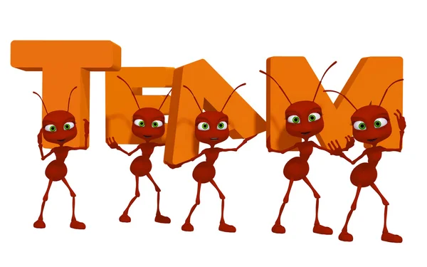 trabajo en equipo, dibujos animados 3d de las hormigas — Foto ... trabajo en equipo, dibujos animados 3d de las hormigas — Foto ...