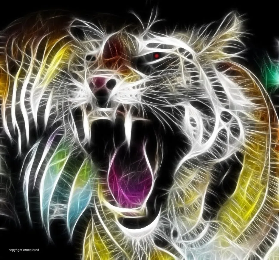 ernestorod dibujos ilustraciones: Tigre de Bengala fractal ernestorod dibujos ilustraciones: Tigre de Bengala fractal