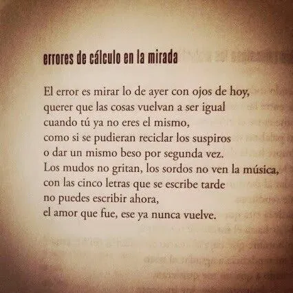 Errores de cálculo en la mirada.. #frase #espanol | Best quotes ... Errores de cálculo en la mirada.. #frase #espanol | Best quotes ...