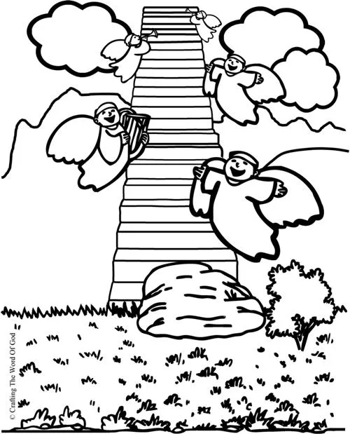 La Escalera De Jacob- Pagina De Colorear | Manualidades Biblicas La Escalera De Jacob- Pagina De Colorear | Manualidades Biblicas