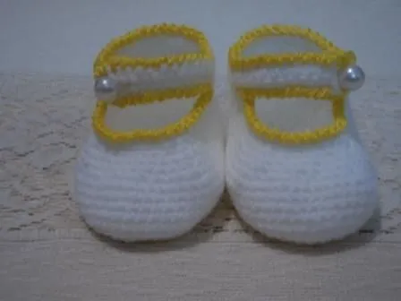 Como hacer escarpines en crochet paso a paso - Imagui