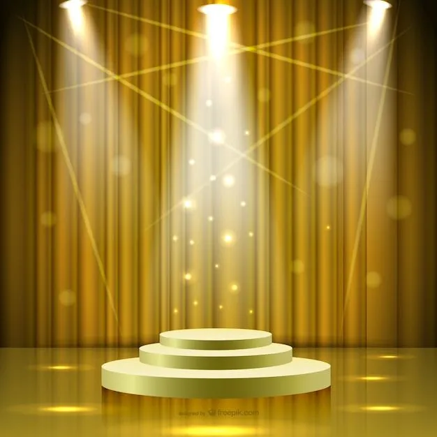 Escenario dorado con luces | Descargar Vectores gratis Escenario dorado con luces | Descargar Vectores gratis