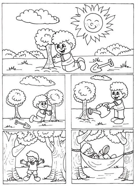 ESCENAS PARA ORDENAR Y COLOREAR