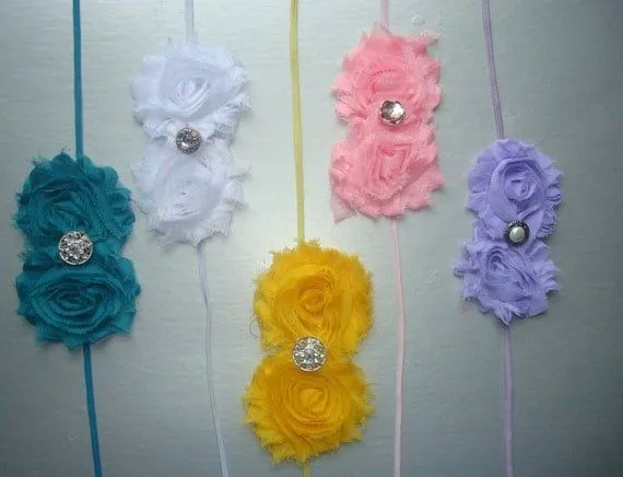 Escoger 2 dobles cintillos Shabby venda del por TutuCuteBowtiqueFL