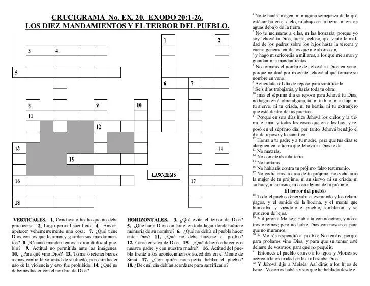 ESCRITO ESTA EN ACCION. EXODO 20:1-26. (EX. No. 20). LOS DIEZ MANDAMI…