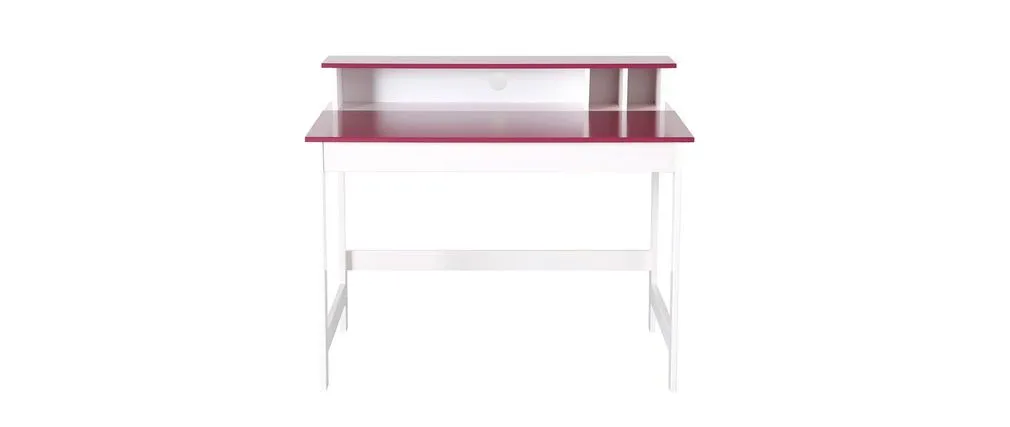 Escritorio infantil blanco/fucsia CREA - Miliboo Escritorio infantil blanco/fucsia CREA - Miliboo