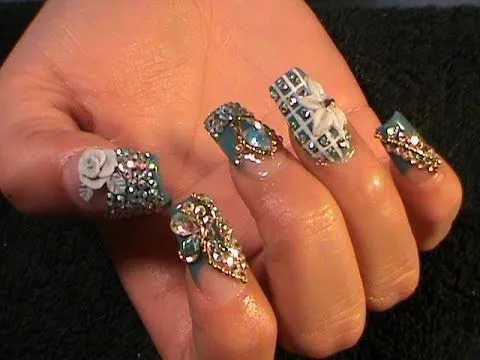 Uñas de acrilico con pedreria estilo sinaloa - Imagui Uñas de acrilico con pedreria estilo sinaloa - Imagui