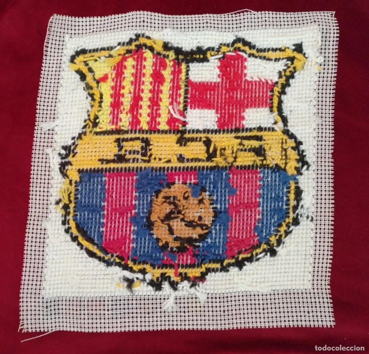 escudo del barça (barcelona) bordado en punto d - Compra venta en todocoleccion escudo del barça (barcelona) bordado en punto d - Compra venta en todocoleccion