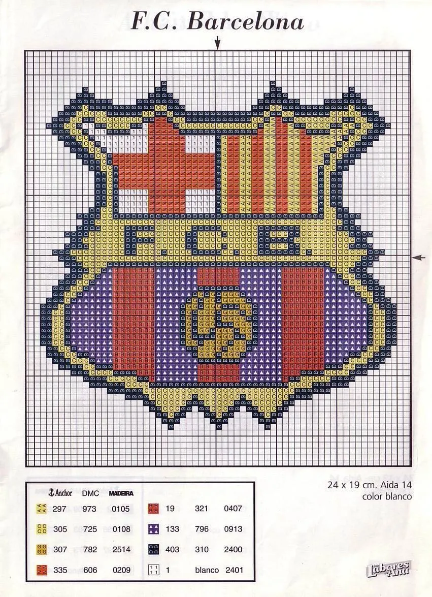 Escudo del barsa | Punto de cruz patrones, Punto de cruz, Graficos punto de cruz Escudo del barsa | Punto de cruz patrones, Punto de cruz, Graficos punto de cruz