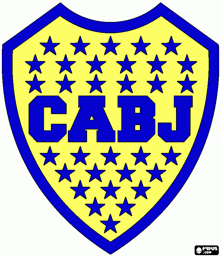 Escudo de Boca para colorear, Escudo de Boca para imprimir Escudo de Boca para colorear, Escudo de Boca para imprimir