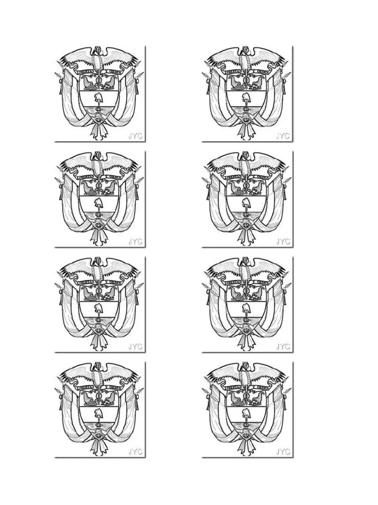 Escudo de Colombia para Colorear | PDF