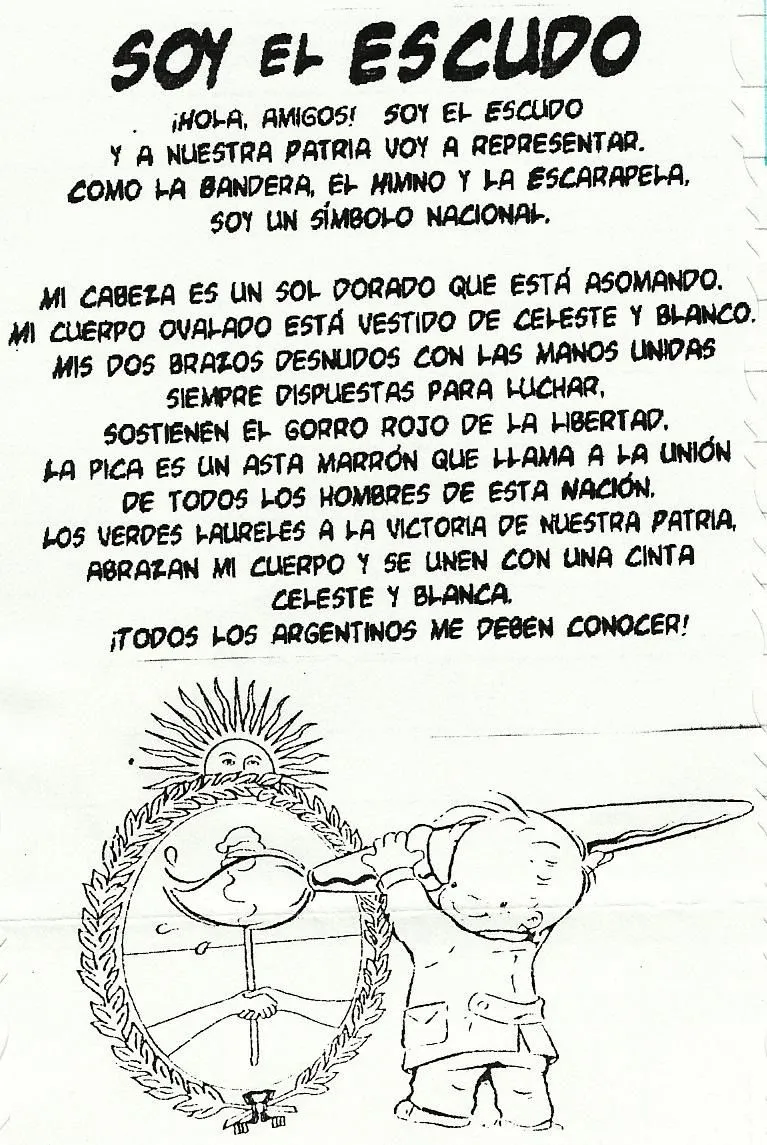 Escudo nacional argentino para colorear, 12 de marzo | Colorear Escudo nacional argentino para colorear, 12 de marzo | Colorear