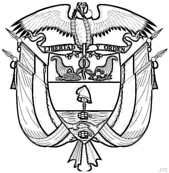 Escudo nacional de colombia para colorear - Imagui