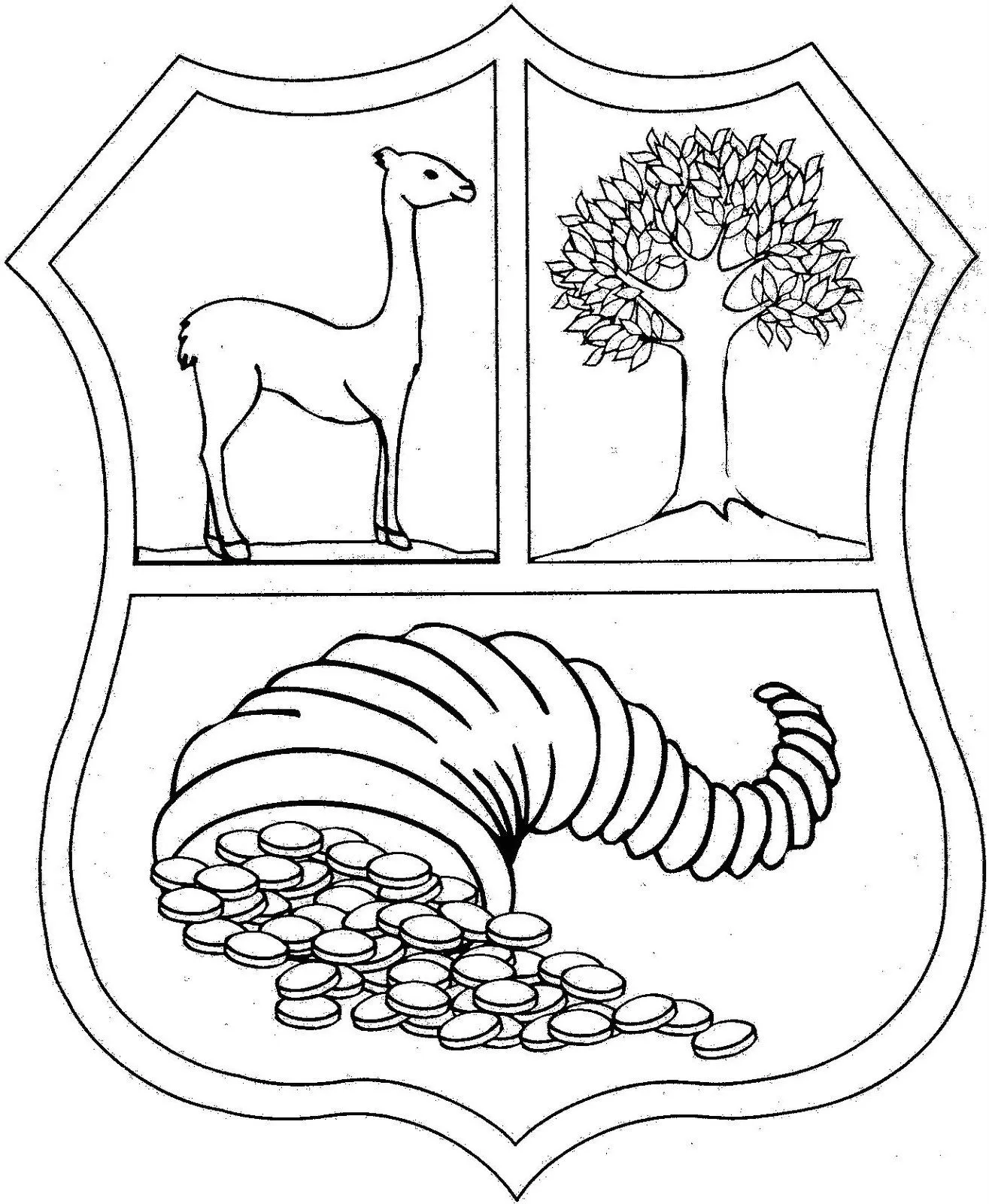Escudo peruano para colorear - Imagui