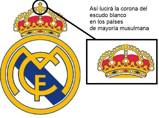 El Madrid borra la cruz de su escudo para promocionarse en el ...