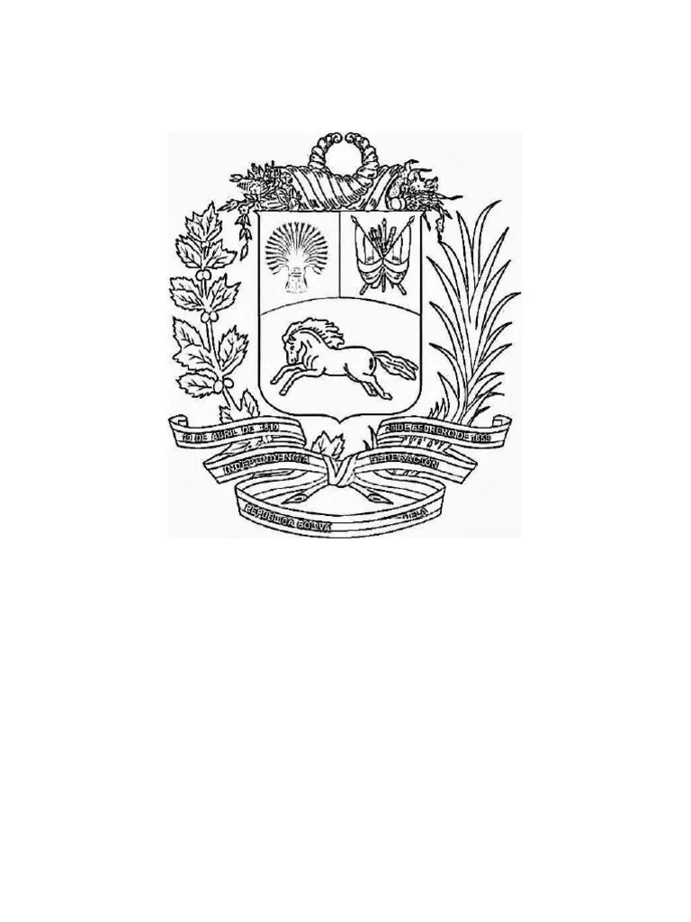 Escudo de Venezuela para Colorear | PDF