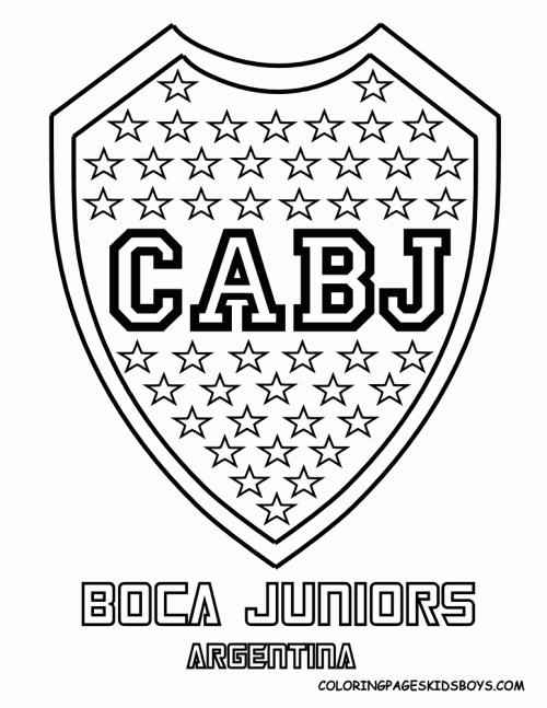 Escudos de Boca Juniors y River Plate para pintar | Colorear imágenes Escudos de Boca Juniors y River Plate para pintar | Colorear imágenes