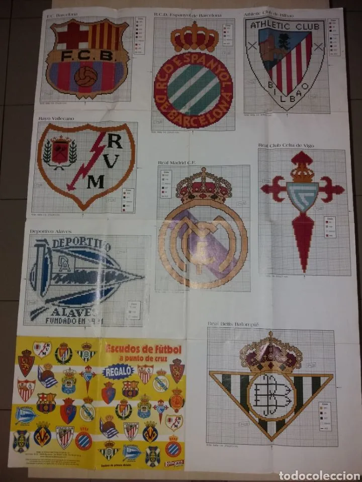 escudos de fútbol a punto de cruz - Buy Football merchandising and mascots on todocoleccion escudos de fútbol a punto de cruz - Buy Football merchandising and mascots on todocoleccion