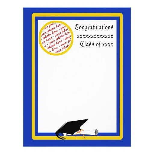 La escuela colorea el marco de la graduación del a tarjeton | Zazzle